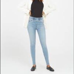 Spanx ankle skinny jeans vintage light wash